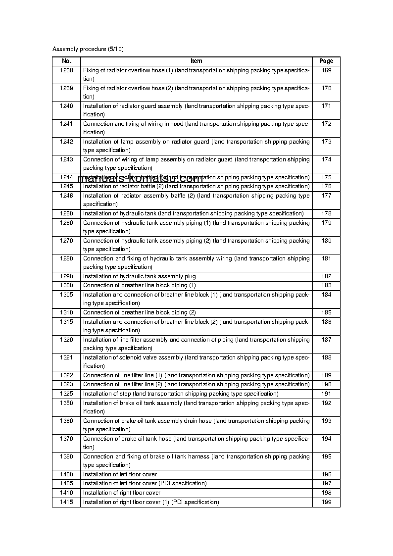 Protected: WA1200-6(JPN) S/N 60001-UP Field assembly manual (English)