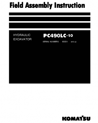 PC490LC-10(JPN) S/N 80001-UP Field assembly manual (English)