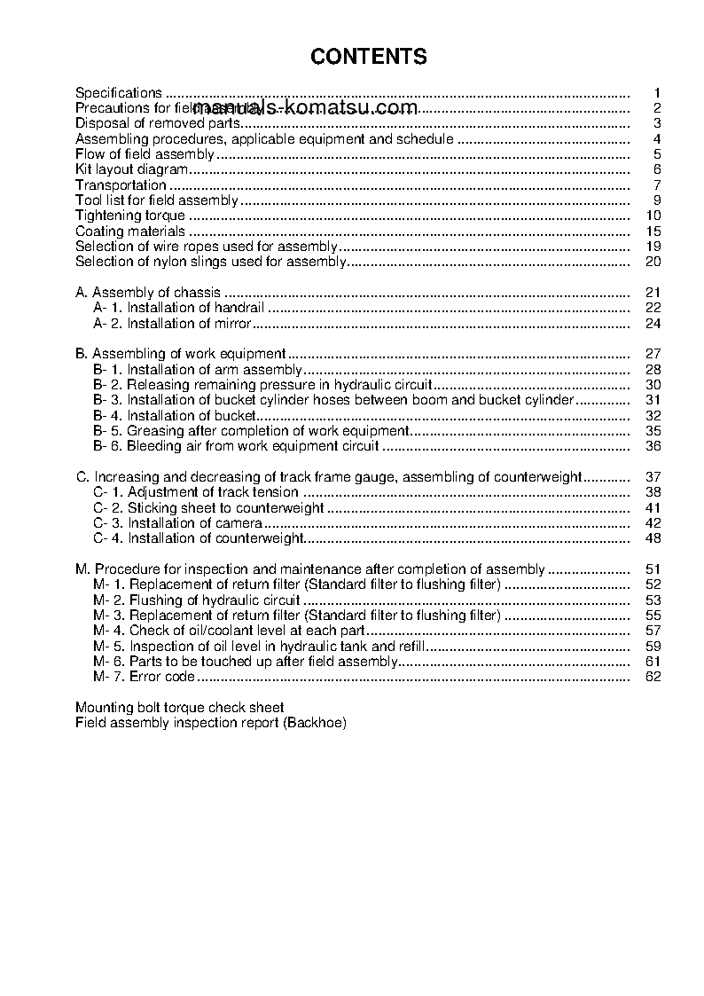 Protected: PC360LC-10(JPN) S/N 70001-UP Field assembly manual (English)