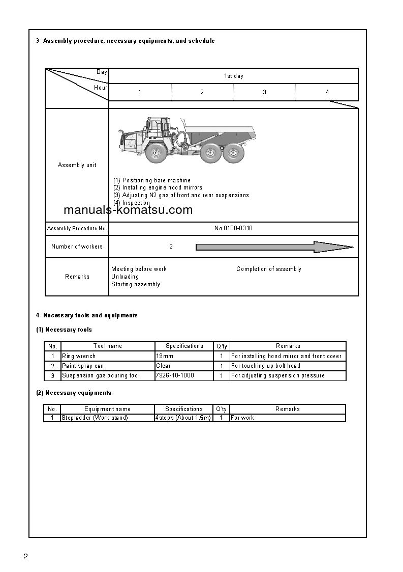 Protected: HM300-3(JPN) S/N 3001-UP Field assembly manual (English)