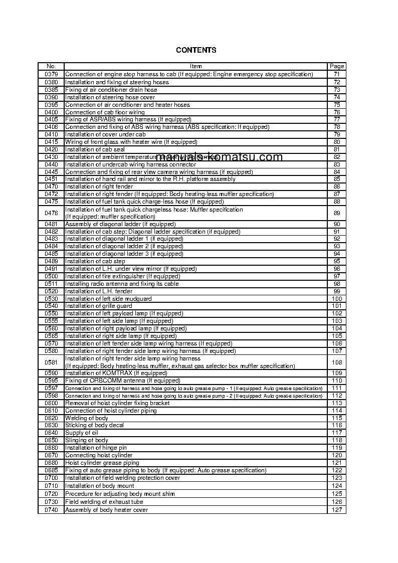Protected: HD785-7(IND)-50C DEGREE M/C SPEC S/N N10561-UP Field assembly manual (English)