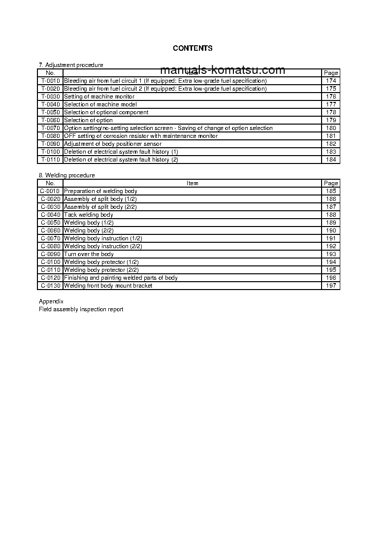 Protected: HD785-7(IND)-50C DEGREE M/C SPEC S/N N10561-UP Field assembly manual (English)