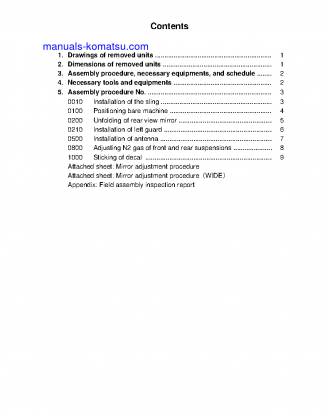 HM400-3(JPN)-R S/N 8001-UP Field assembly manual (English)