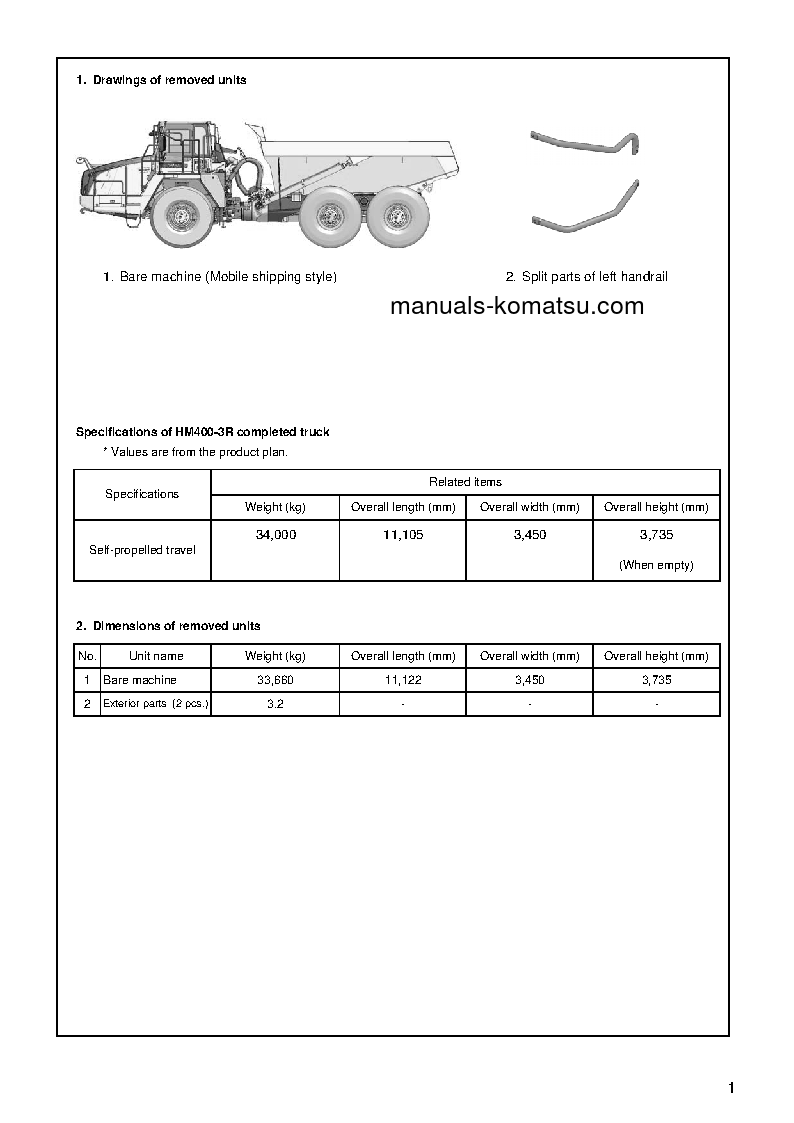 Protected: HM400-3(JPN)-R S/N 8001-UP Field assembly manual (English)