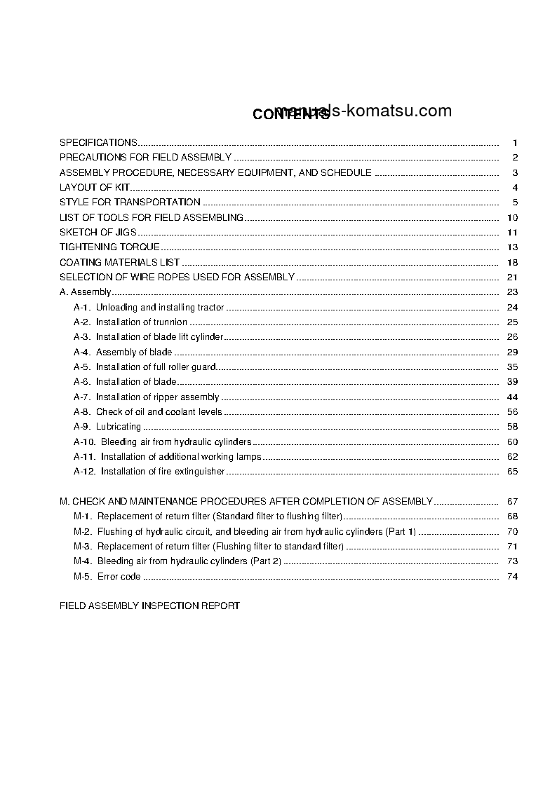 Protected: D155AX-8(JPN) S/N 100001-UP Field assembly manual (English)