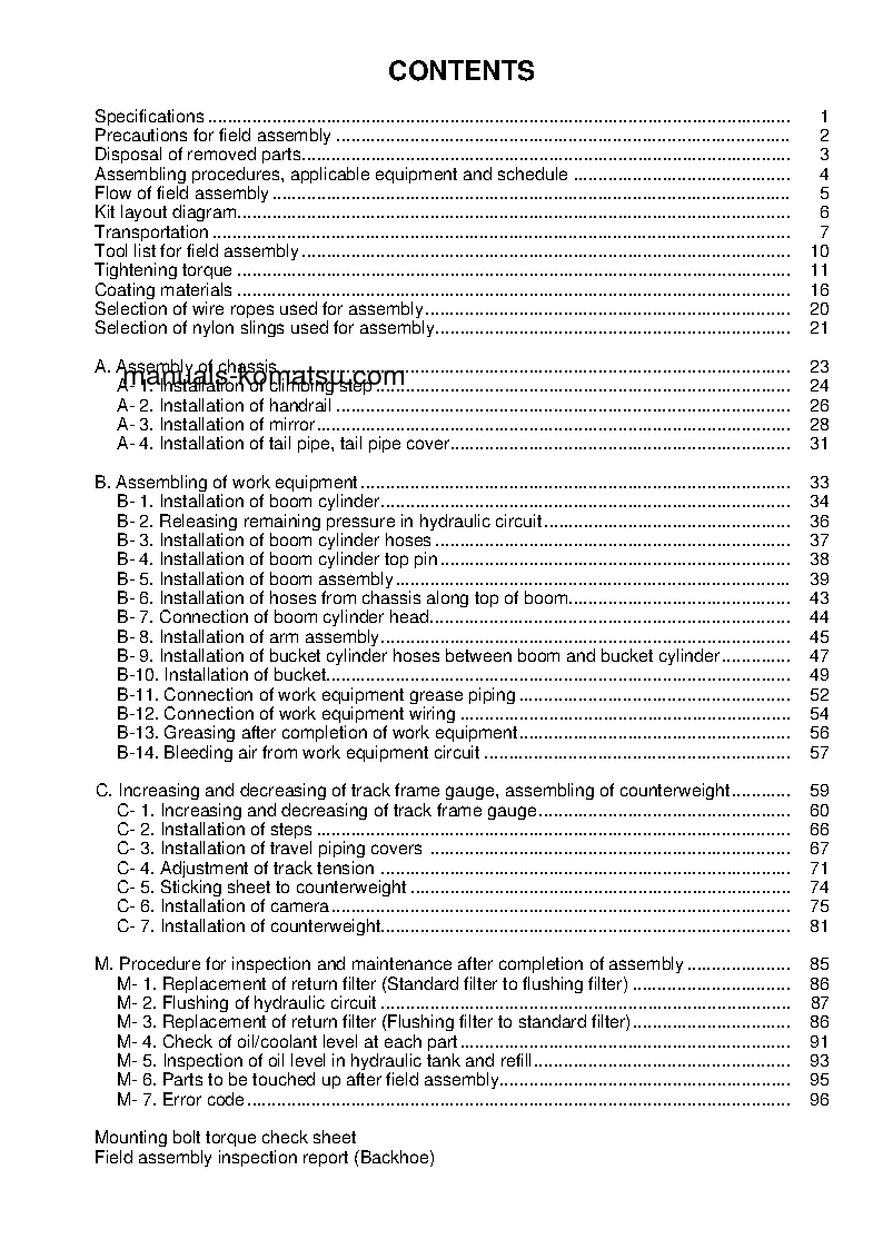 Protected: PC490LC-11(JPN)-FOR EU S/N 85001-UP Field assembly manual (English)