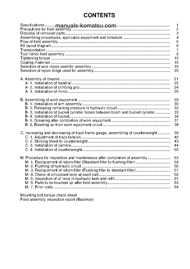 Protected: PC360LC-11(JPN) S/N 90001-UP Field assembly manual (English)