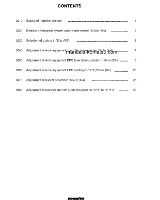 WA470-8(JPN) S/N 100001-UP Field assembly manual (English)