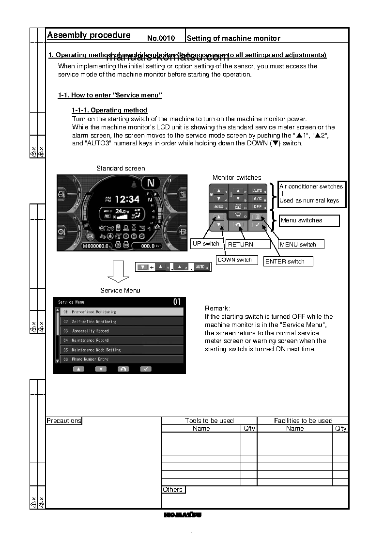 Protected: WA470-8(JPN) S/N 100001-UP Field assembly manual (English)