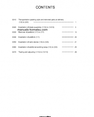 D85EXI-18(JPN) S/N 22083-UP Field assembly manual (English)