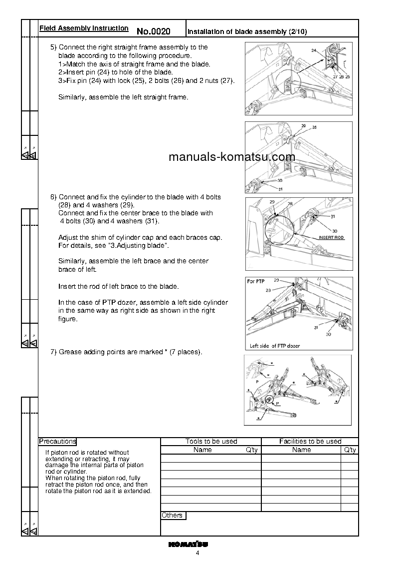 Protected: D85PXI-18(JPN) S/N 22083-UP Field assembly manual (English)