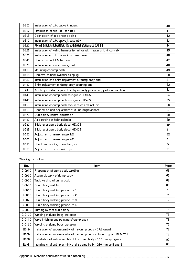 Protected: HD325-8(JPN) S/N 50001-UP Field assembly manual (English)