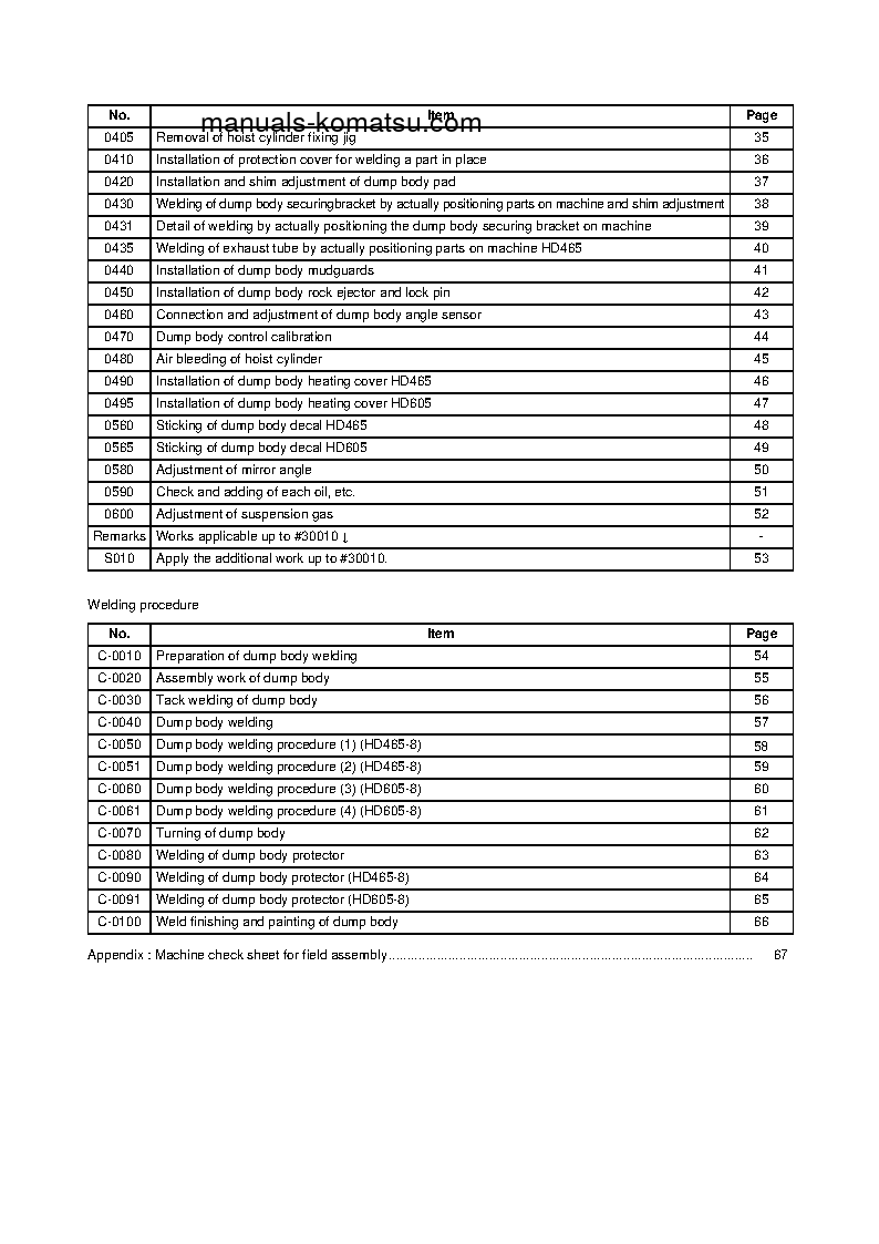 Protected: HD465-8(JPN) S/N 30001-UP Field assembly manual (English)