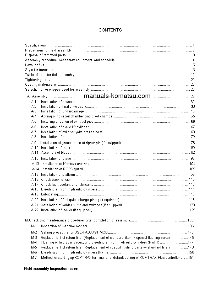 Protected: D375A-8(JPN) S/N 80001-UP Field assembly manual (English)