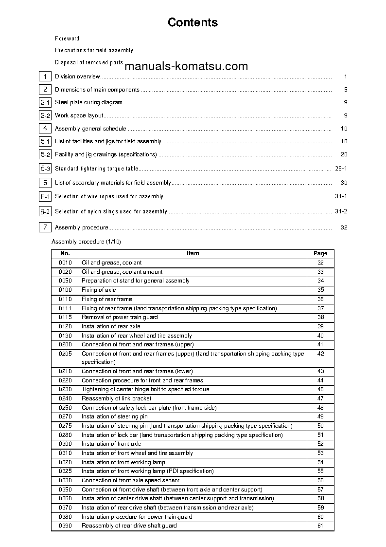 Protected: WA1200-6(JPN) S/N 70001-UP Field assembly manual (English)