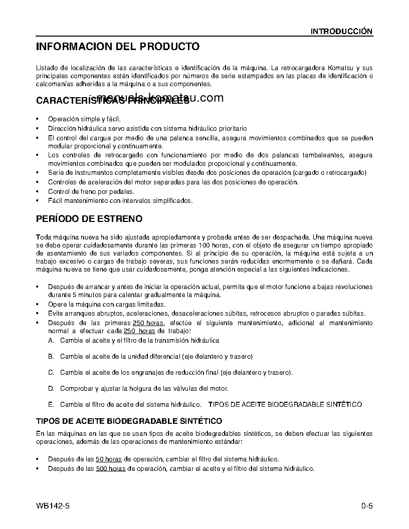 Protected: WB142-5(USA) S/N A13001-UP Operation manual (Spanish)