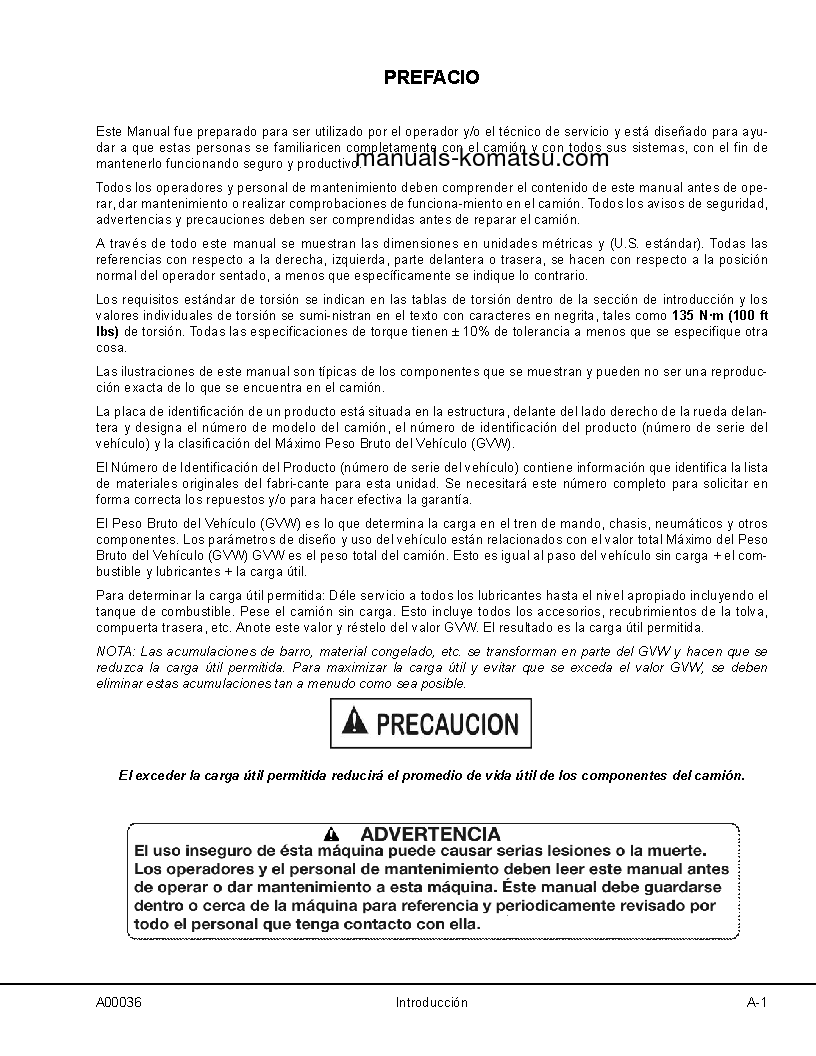 Protected: HD1500-7(USA)-W/ SDA12V160 S/N A30076-A30077 Shop (repair) manual (Spanish)