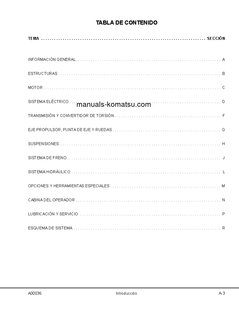 Protected: HD1500-7(USA)-W/ SDA12V160 S/N A30076-A30077 Shop (repair) manual (Spanish)