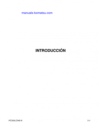 PC350HD-8(USA) S/N A00001-UP Operation manual (Spanish)