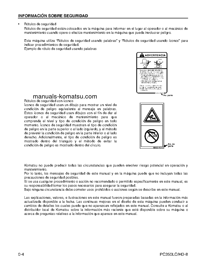 Protected: PC350LC-8(USA) S/N A10001-UP Operation manual (Spanish)