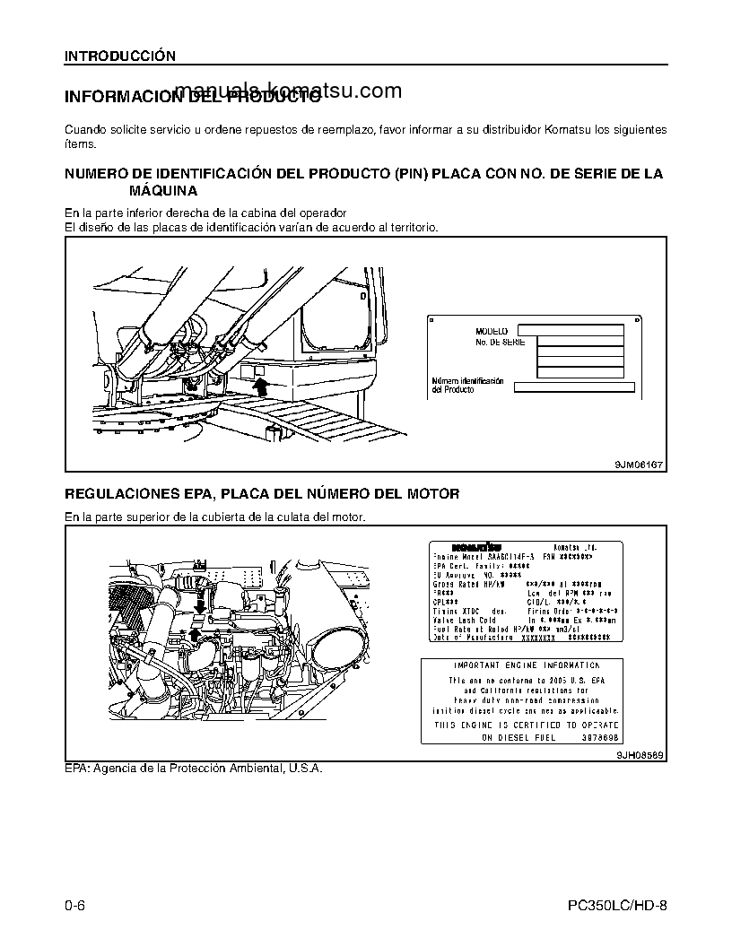 Protected: PC350LC-8(USA) S/N A10001-UP Operation manual (Spanish)