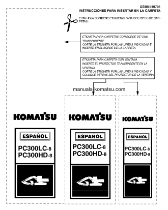 PC300HD-8(USA) S/N A87001-UP Shop (repair) manual (Spanish)