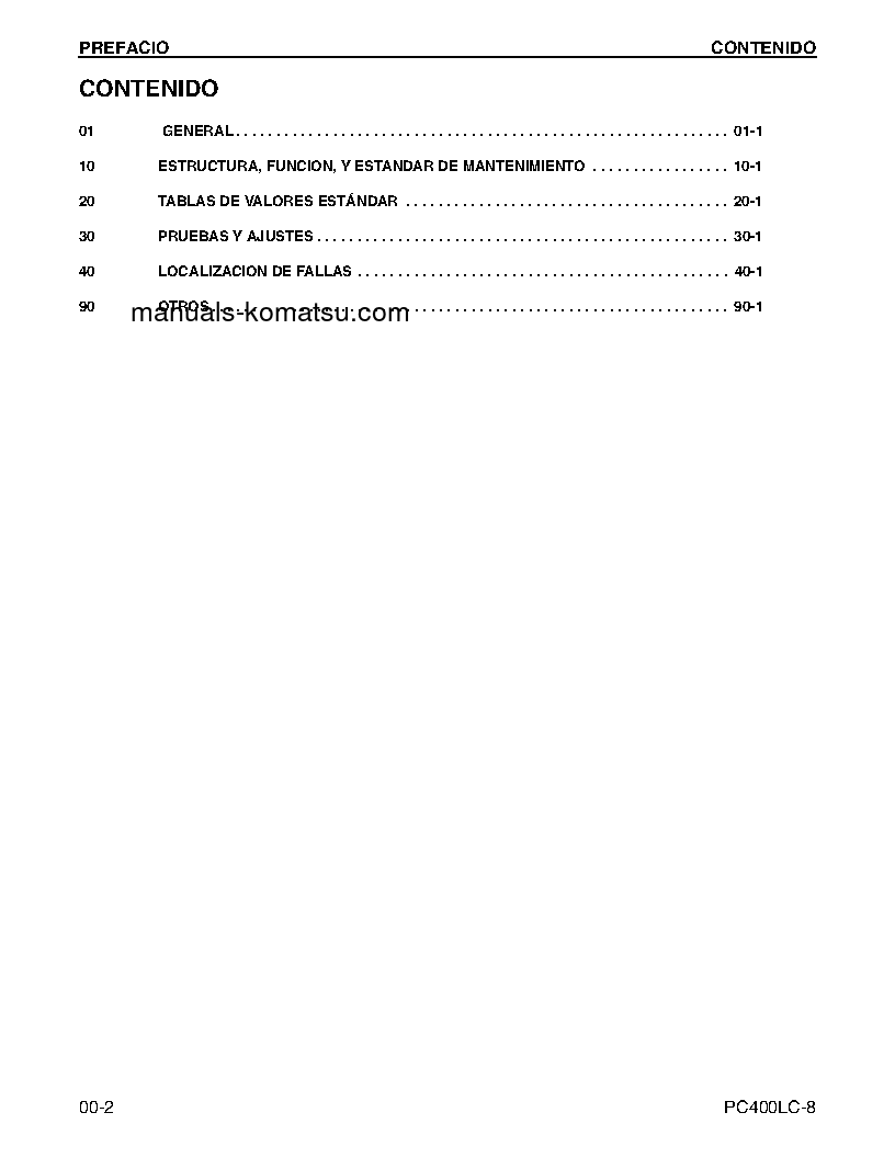 Protected: PC400LC-8(USA) S/N A88001-UP Shop (repair) manual (Spanish)