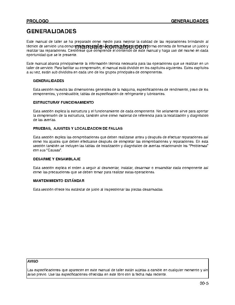 Protected: GD655-3(JPN)-A S/N 10001-UP Shop (repair) manual (Spanish)