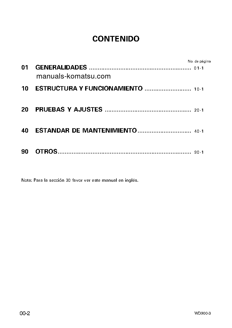 Protected: WD900-3(JPN) S/N 50001-UP Shop (repair) manual (Spanish)