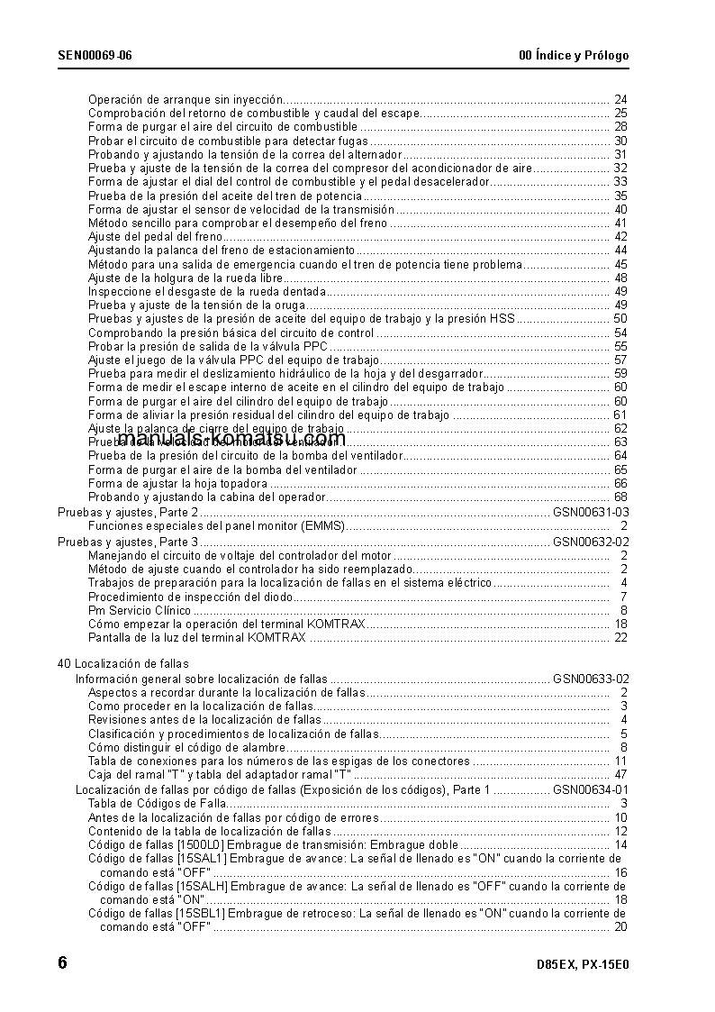 Protected: D85PX-15(JPN)-E0 S/N 1201-UP Shop (repair) manual (Spanish)