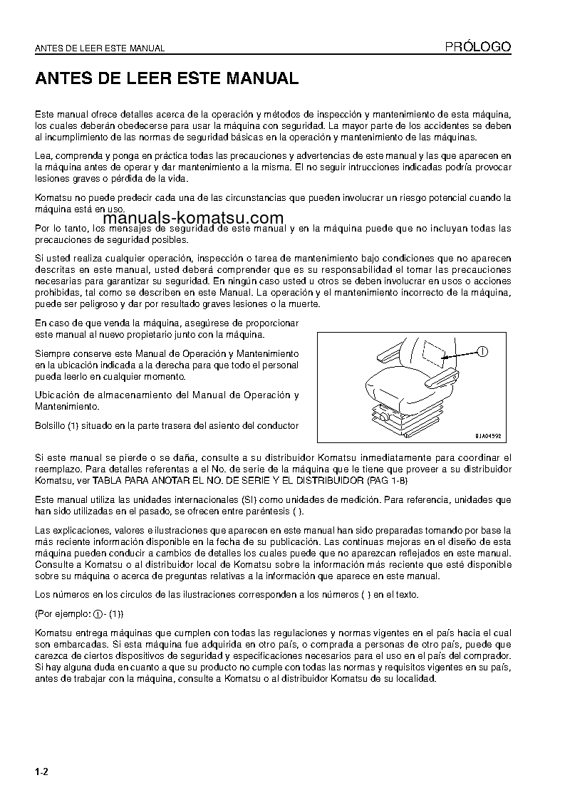 Protected: WA200-6(JPN) S/N 70001-UP Operation manual (Spanish)