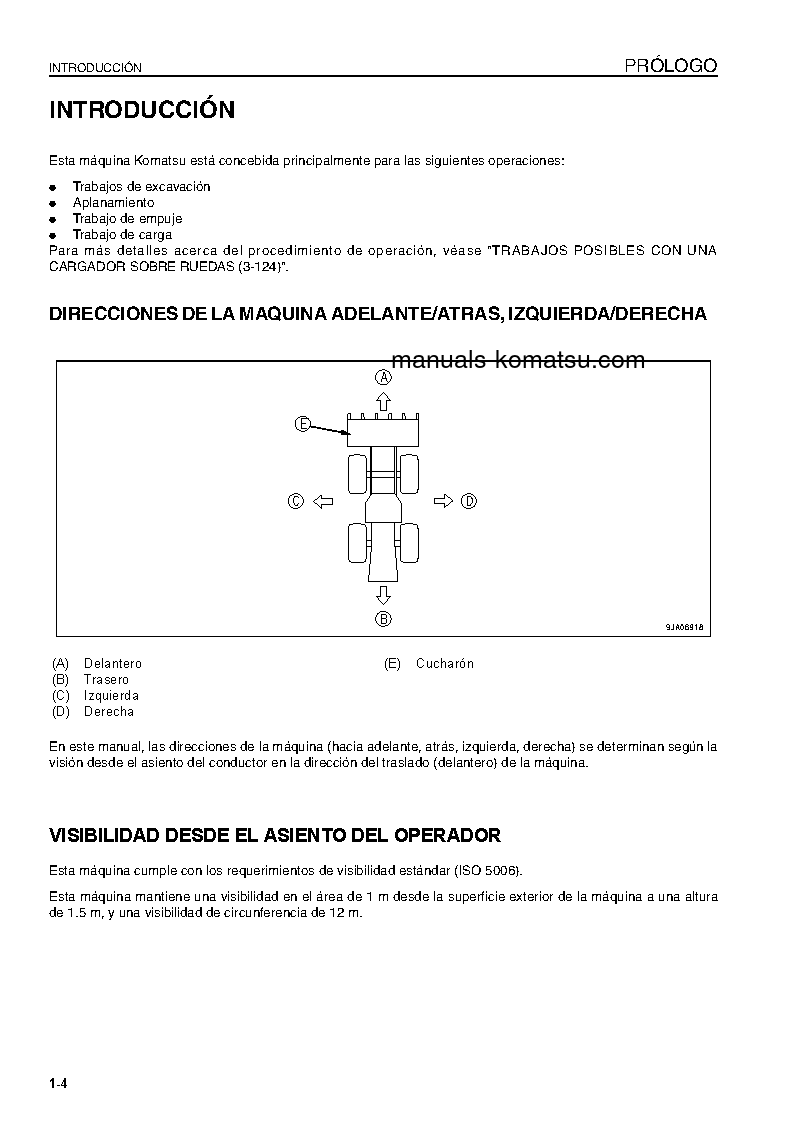 Protected: WA200-6(JPN) S/N 70001-UP Operation manual (Spanish)