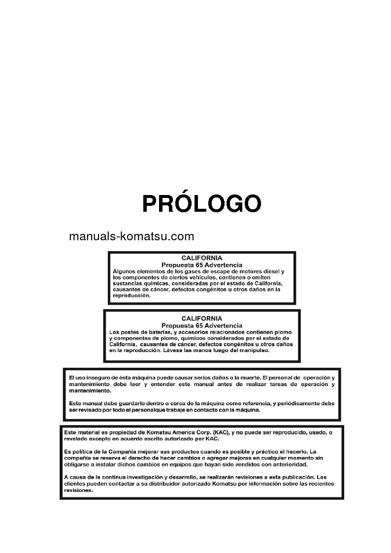 Protected: WA320-6(JPN) S/N 70001-UP Operation manual (Spanish)