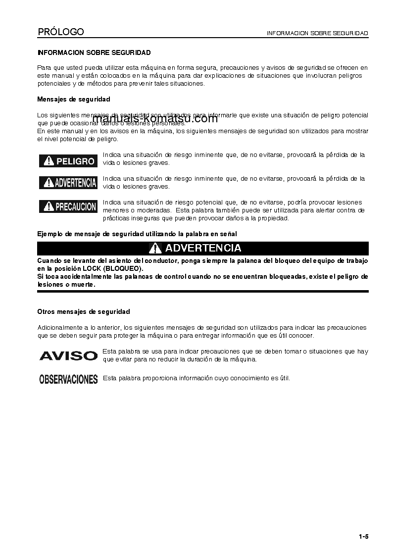 Protected: WA320-6(JPN) S/N 70001-UP Operation manual (Spanish)