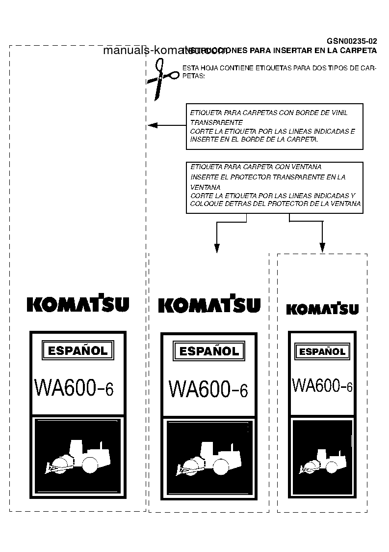 WA600-6(JPN) S/N 60001-UP Shop (repair) manual (Spanish)