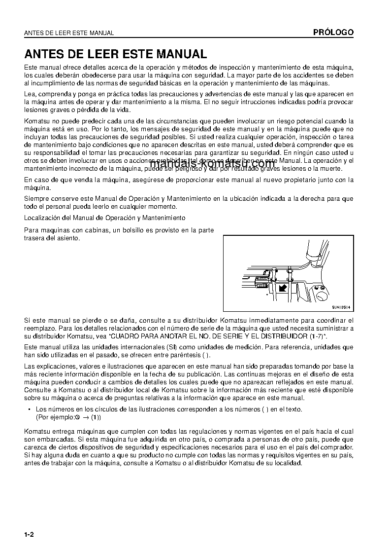 Protected: D65EX-16(JPN) S/N 80012-UP Operation manual (Spanish)