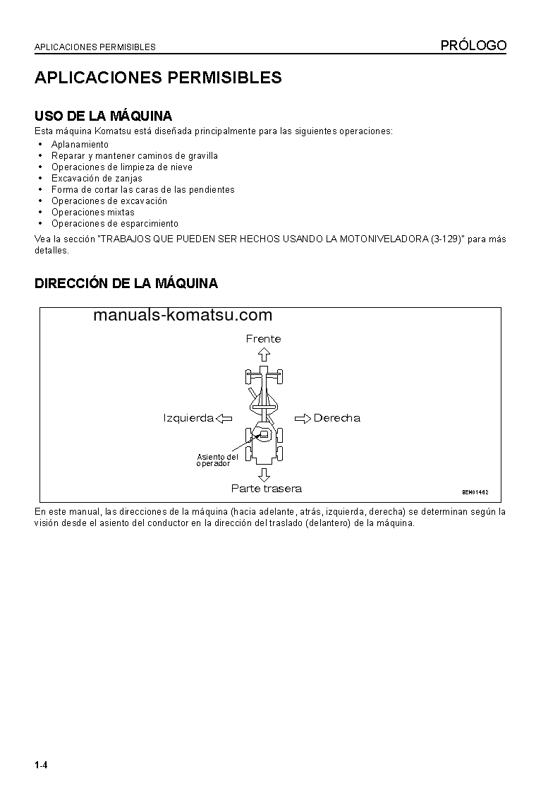 Protected: GD555-5(JPN) S/N 55008-UP Operation manual (Spanish)