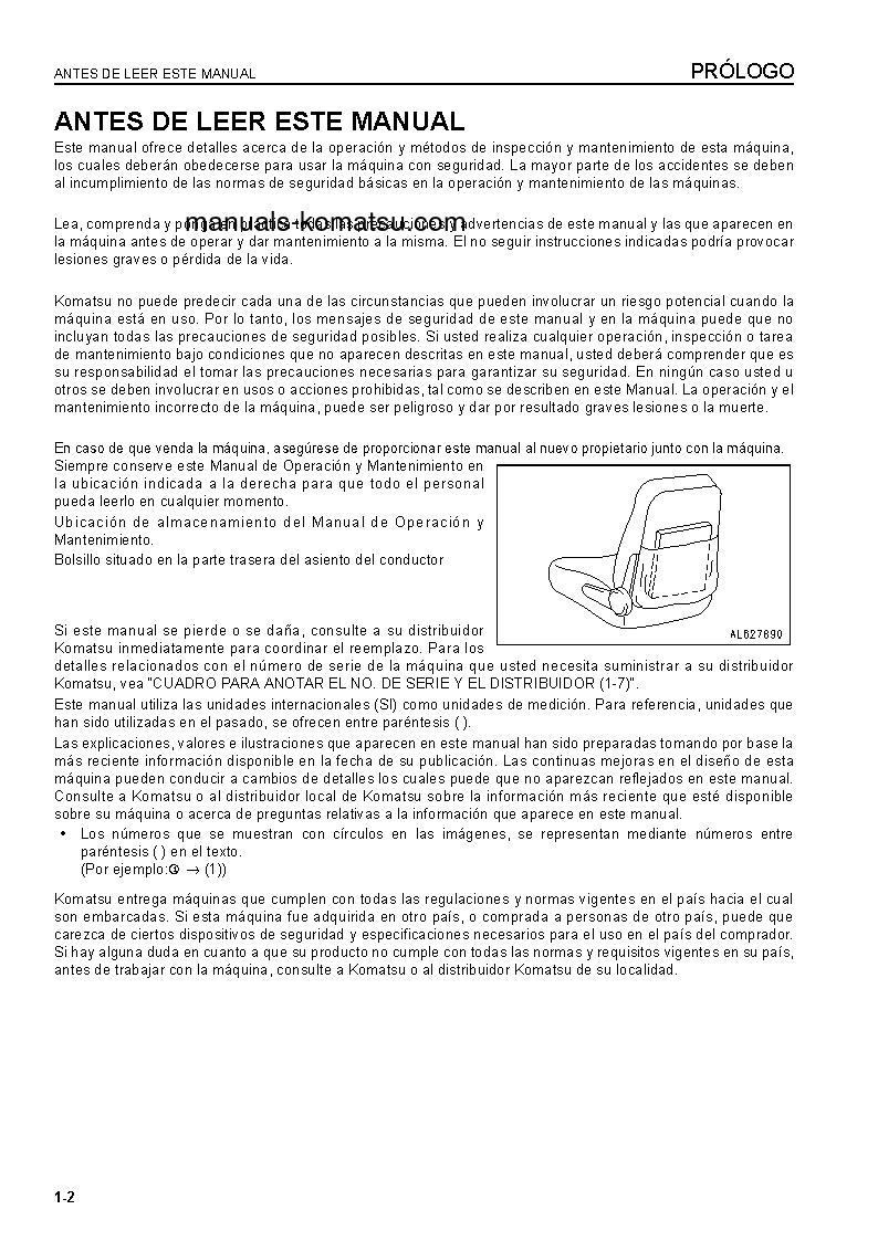Protected: GD675-5(JPN) S/N 55016-UP Operation manual (Spanish)