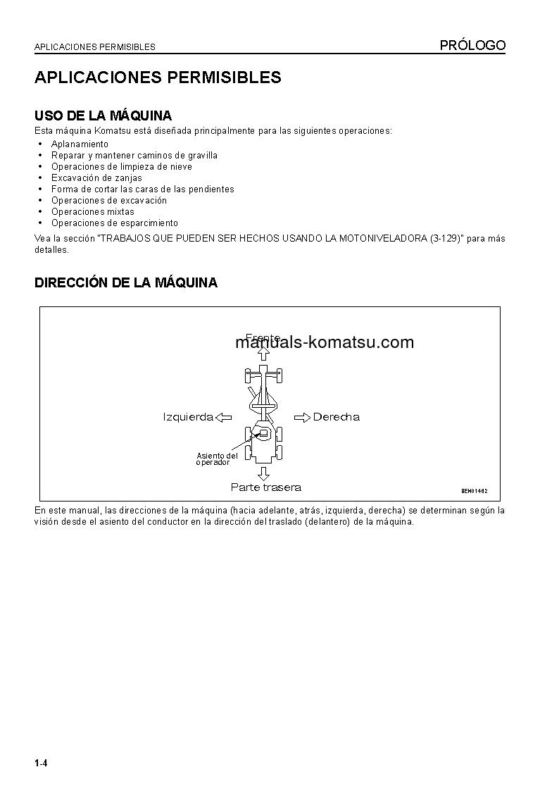 Protected: GD675-5(JPN) S/N 55016-UP Operation manual (Spanish)