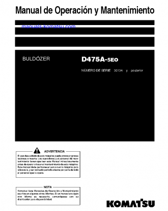 D475A-5(JPN)-E0 S/N 30134-UP Operation manual (Spanish)