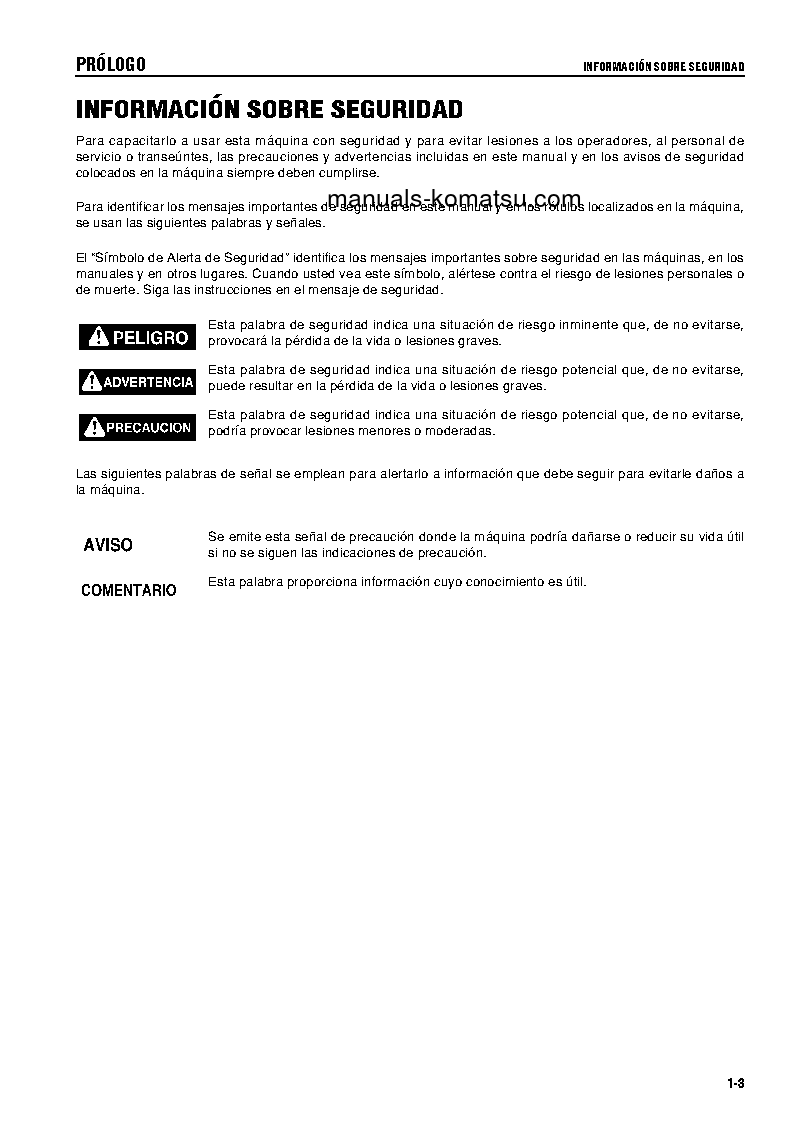 Protected: D475A-5(JPN)-E0 S/N 30134-UP Operation manual (Spanish)