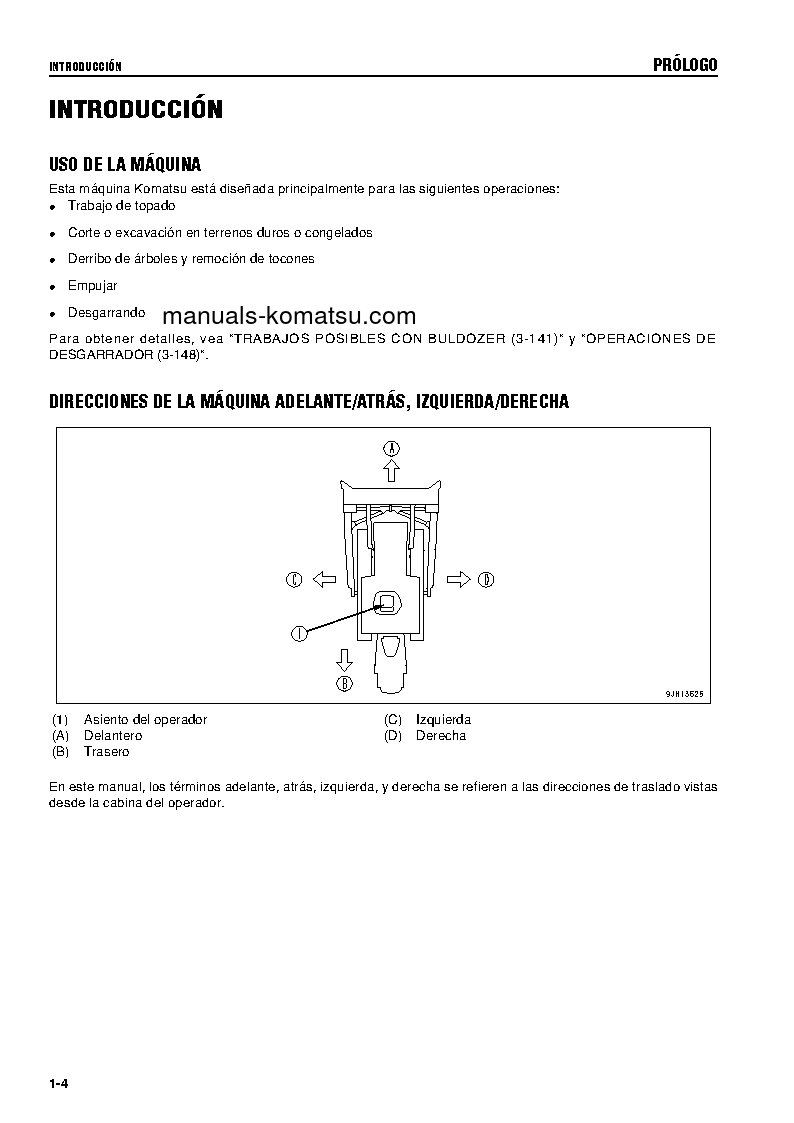 Protected: D475A-5(JPN)-E0 S/N 30134-UP Operation manual (Spanish)