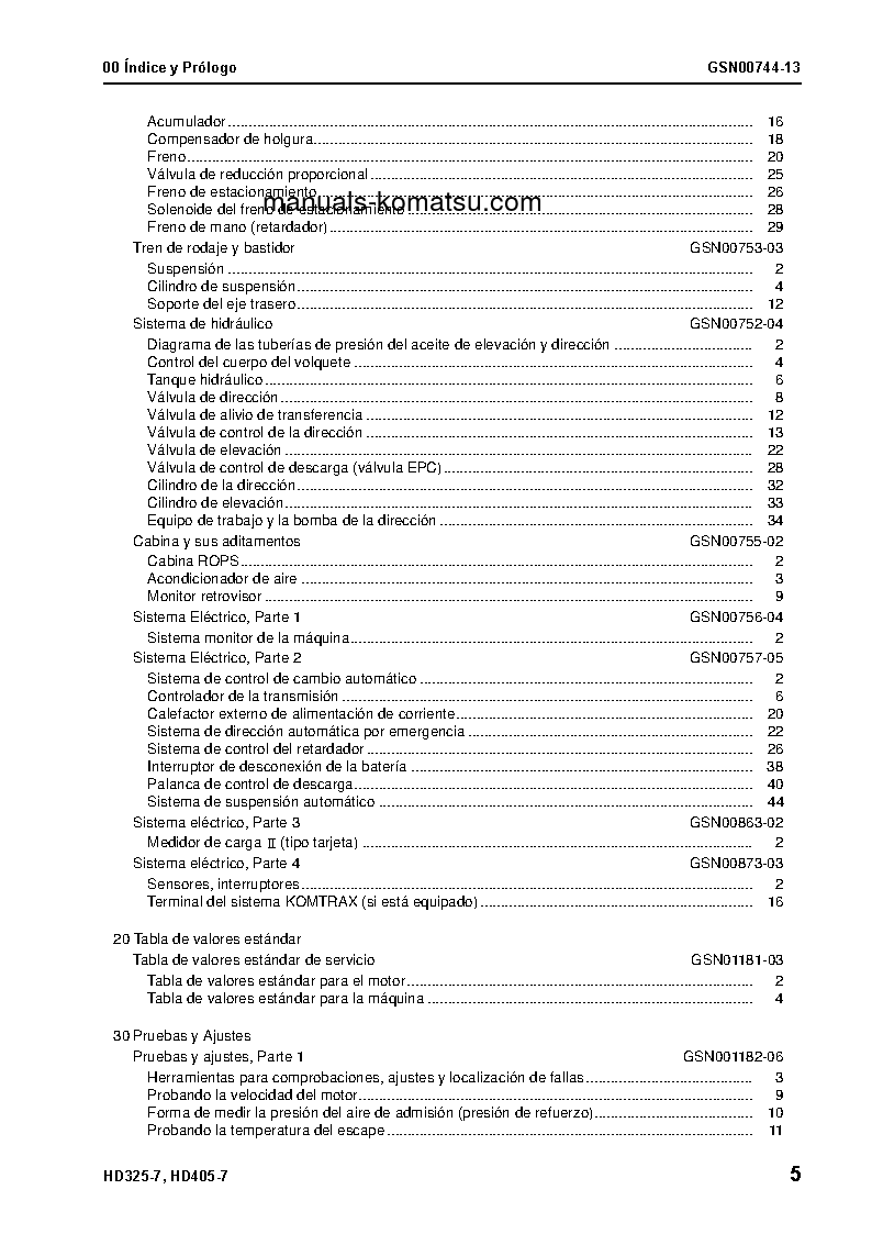 Protected: HD325-7(JPN) S/N 7101-UP Shop (repair) manual (Spanish)