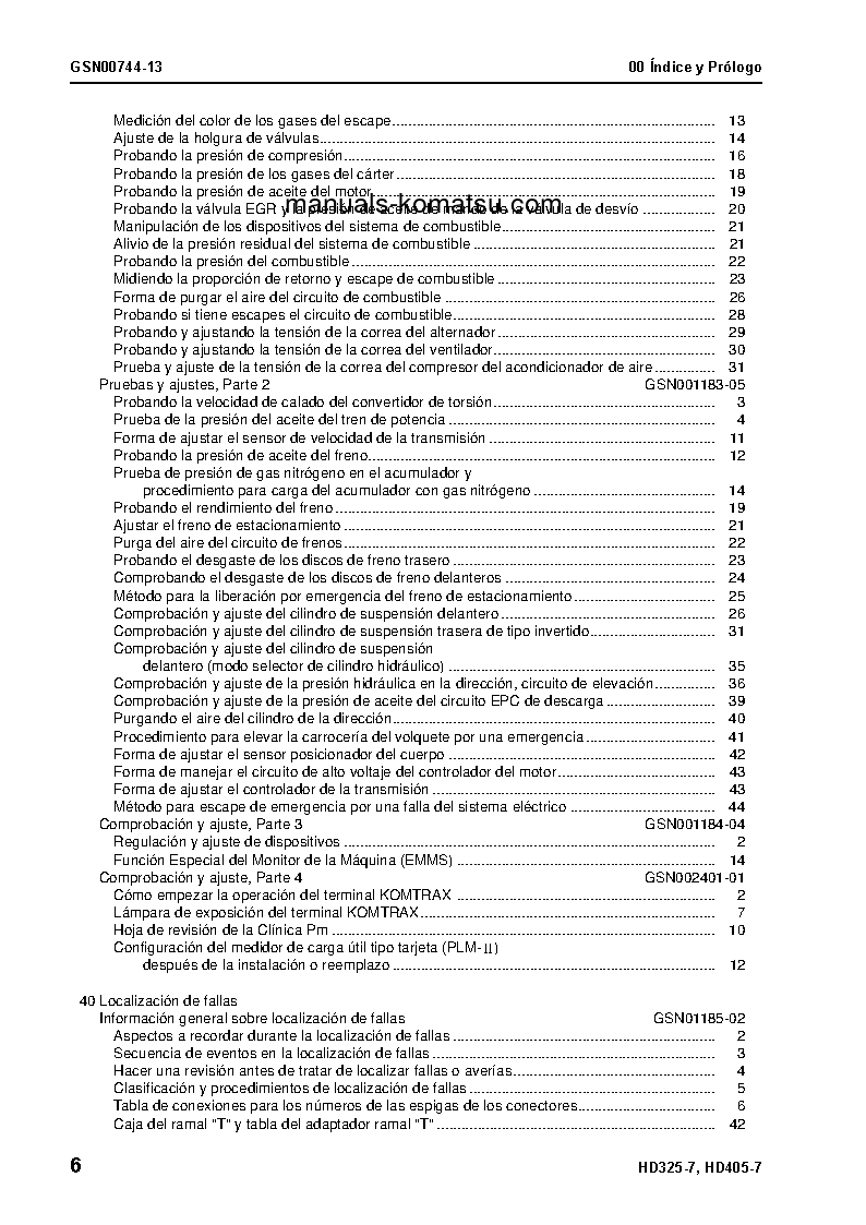 Protected: HD325-7(JPN) S/N 7101-UP Shop (repair) manual (Spanish)