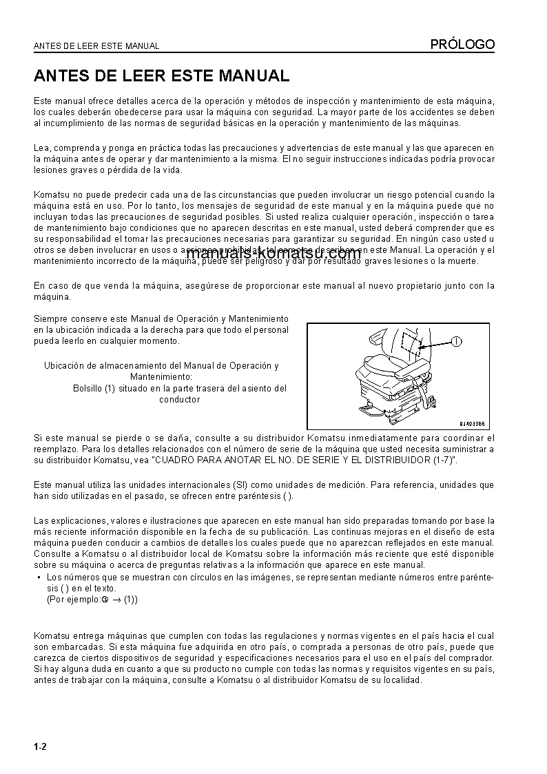 Protected: WA430-6(JPN) S/N 65570-UP Operation manual (Spanish)