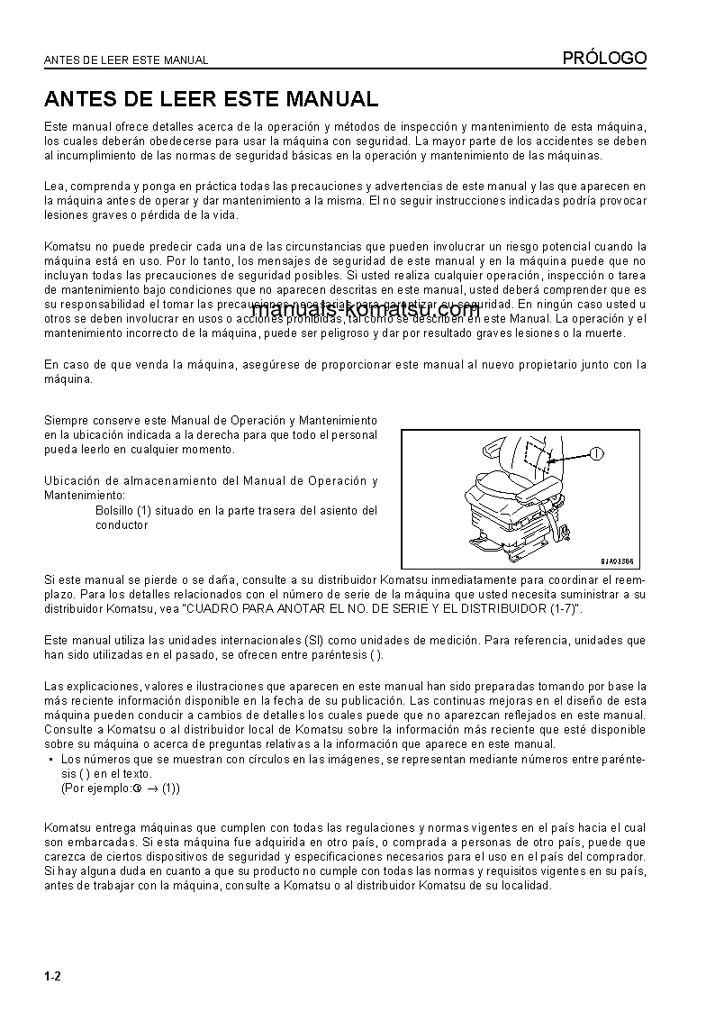 Protected: WA500-6(JPN)-R S/N 60011-UP Operation manual (Spanish)