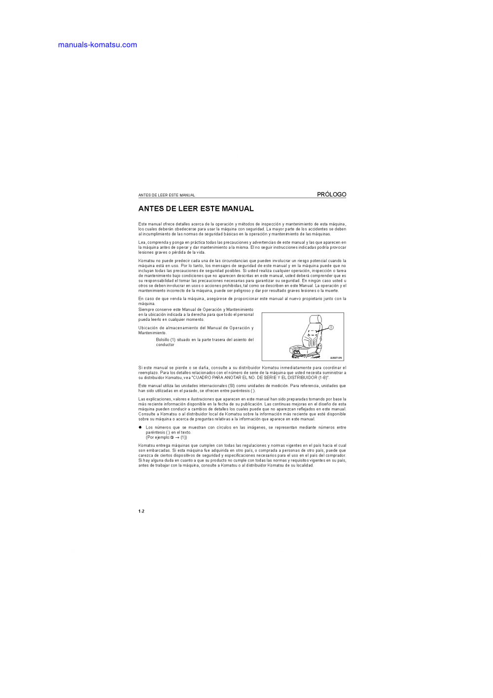 Protected: WA1200-6(JPN) S/N 60001-UP Operation manual (Spanish)