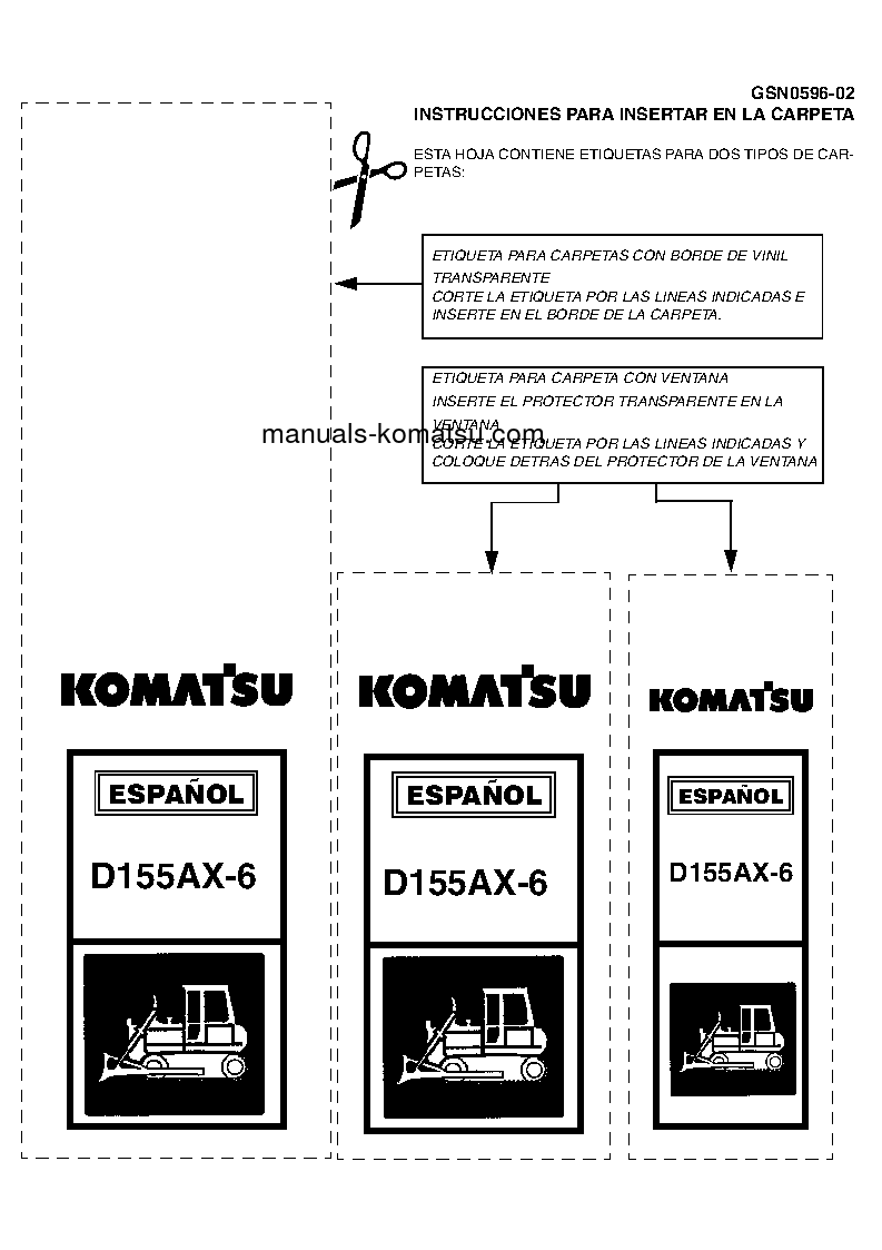 D155AX-6(JPN) S/N 80001-UP Shop (repair) manual (Spanish)