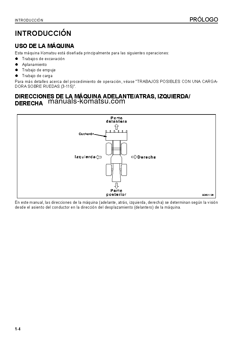 Protected: WA800-3(JPN)-E0 S/N 70063-UP Operation manual (Spanish)