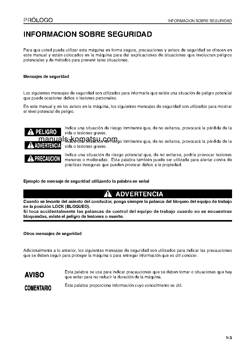 Protected: WD600-3(JPN) S/N 50001-UP Operation manual (Spanish)